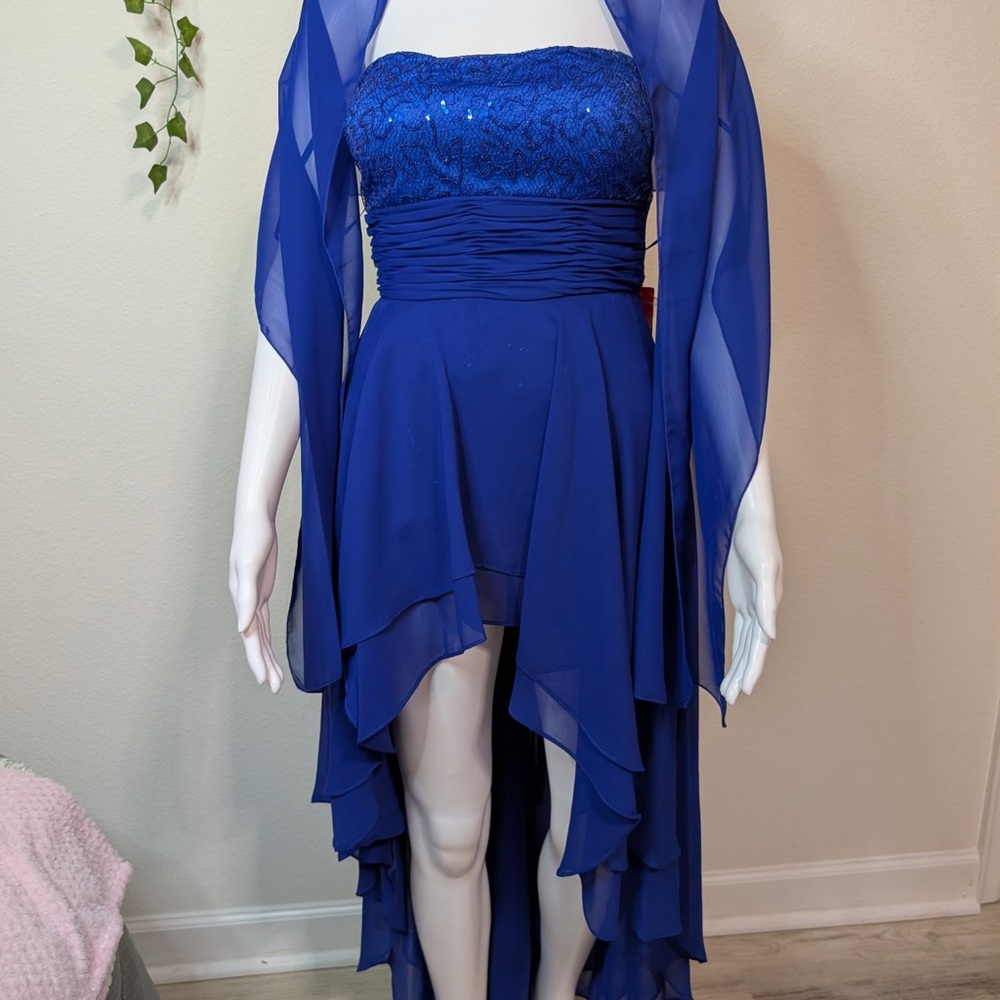 Dancing Queen sequins Gowns for wedding, prom, formal event etc NWT blue or gray - Picture 9 of 12